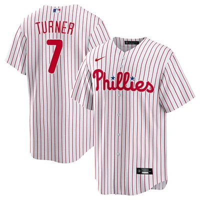 Maillot de joueur réplique des Phillies Philadelphie Nike Trea Turner blanc pour jeune