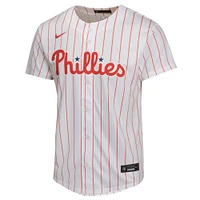 Maillot de joueur match à domicile Nike Trea Turner blanc des Phillies Philadelphie pour jeune