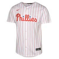 Maillot Nike blanc à domicile des Philadelphia Phillies pour jeunes