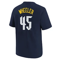 Youth Nike Zack Wheeler Navy Philadelphia Phillies Fuse City Connect Name & Number T-Shirt