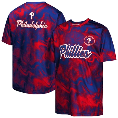 T-shirt rouge/bleu royal pour jeunes frappeurs suppléants des Philadelphia Phillies