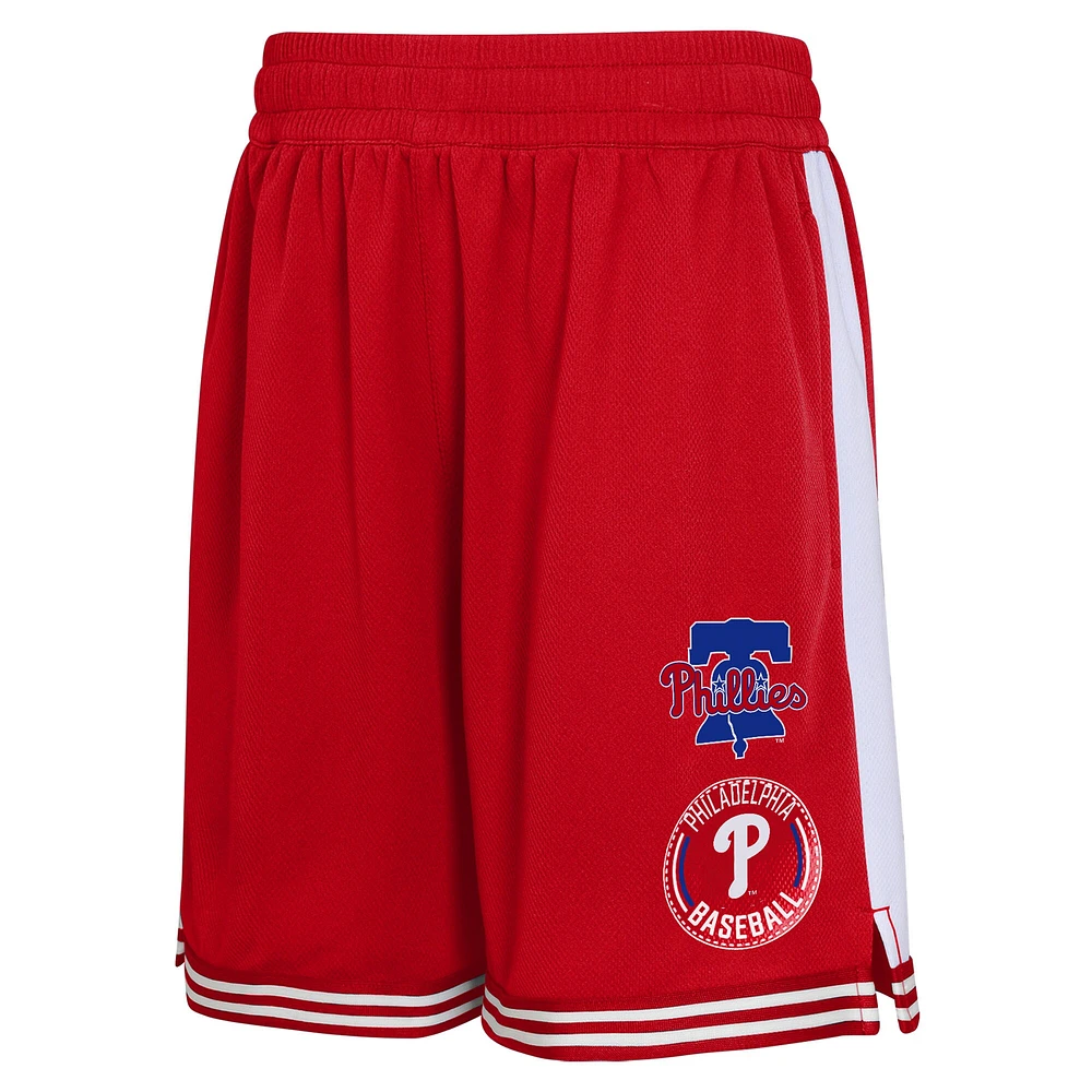 Short de joueur champ intérieur rouge pour jeunes des Philadelphia Phillies