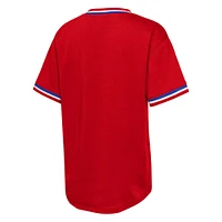 T-shirt rouge à col en V pour jeunes lanceurs de relève des Phillies Philadelphie