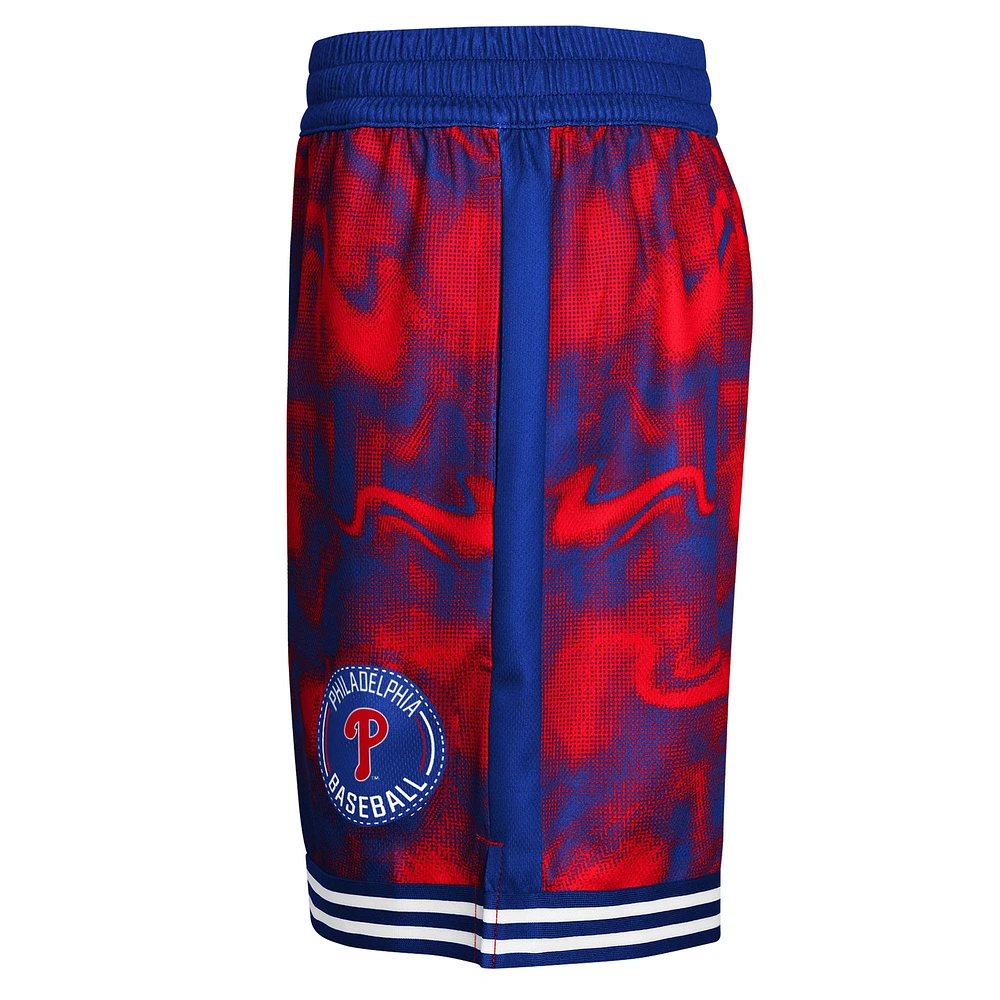 Youth Royal/Red Philadelphia Phillies Outfielder Shorts