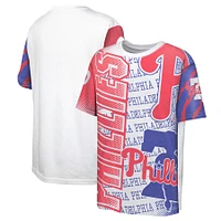 T-shirt blanc pour jeunes des Phillies de Philadelphie Impact Hit Bold