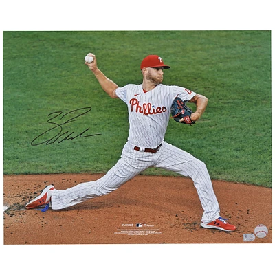 Zack Wheeler Philadelphia Phillies Autographed 16" x 20" Pinstripes Pitching Photograph
