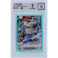 Carte autographiée 9/10 Topps Chrome Aqua Refractors #207 #/199 Beckett Fanatics Witnessed 2022 Topps Chrome Aqua Refractors #207 #/199 Beckett Fanatics Witnessed