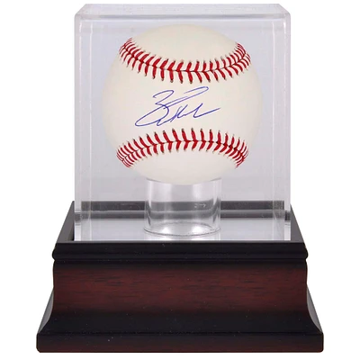 Zack Wheeler Philadelphia Phillies Autographed Baseball & Mahogany Baseball Display Case