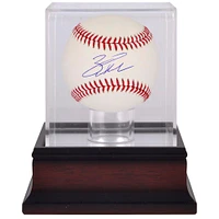 Zack Wheeler Philadelphia Phillies Autographed Baseball & Mahogany Baseball Display Case