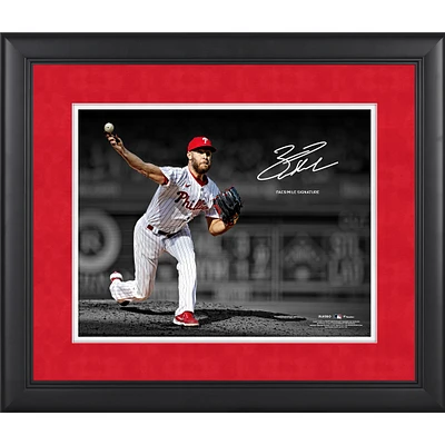 Zack Wheeler Philadelphia Phillies Facsimile Signature Framed 11" x 14" Spotlight Photograph