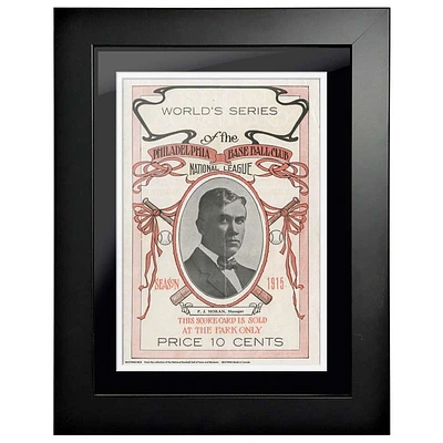 Philadelphia Phillies vs. Boston Red Sox 1915 World Series - 12'' x 16'' Framed Program Cover