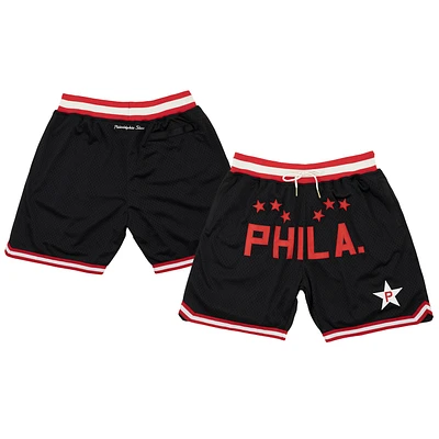 Men's Rings & Crwns Black Philadelphia Stars Replica Mesh Shorts