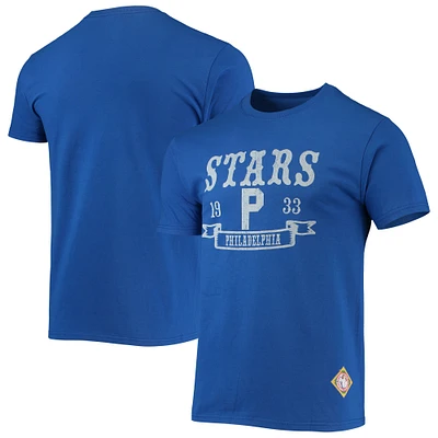 T-shirt Stitches Royal Philadelphia Stars Negro League Wordmark pour homme