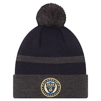  New Era  Navy Philadelphia Union 2025 Kickoff Cuffed Knit Hat with Pom