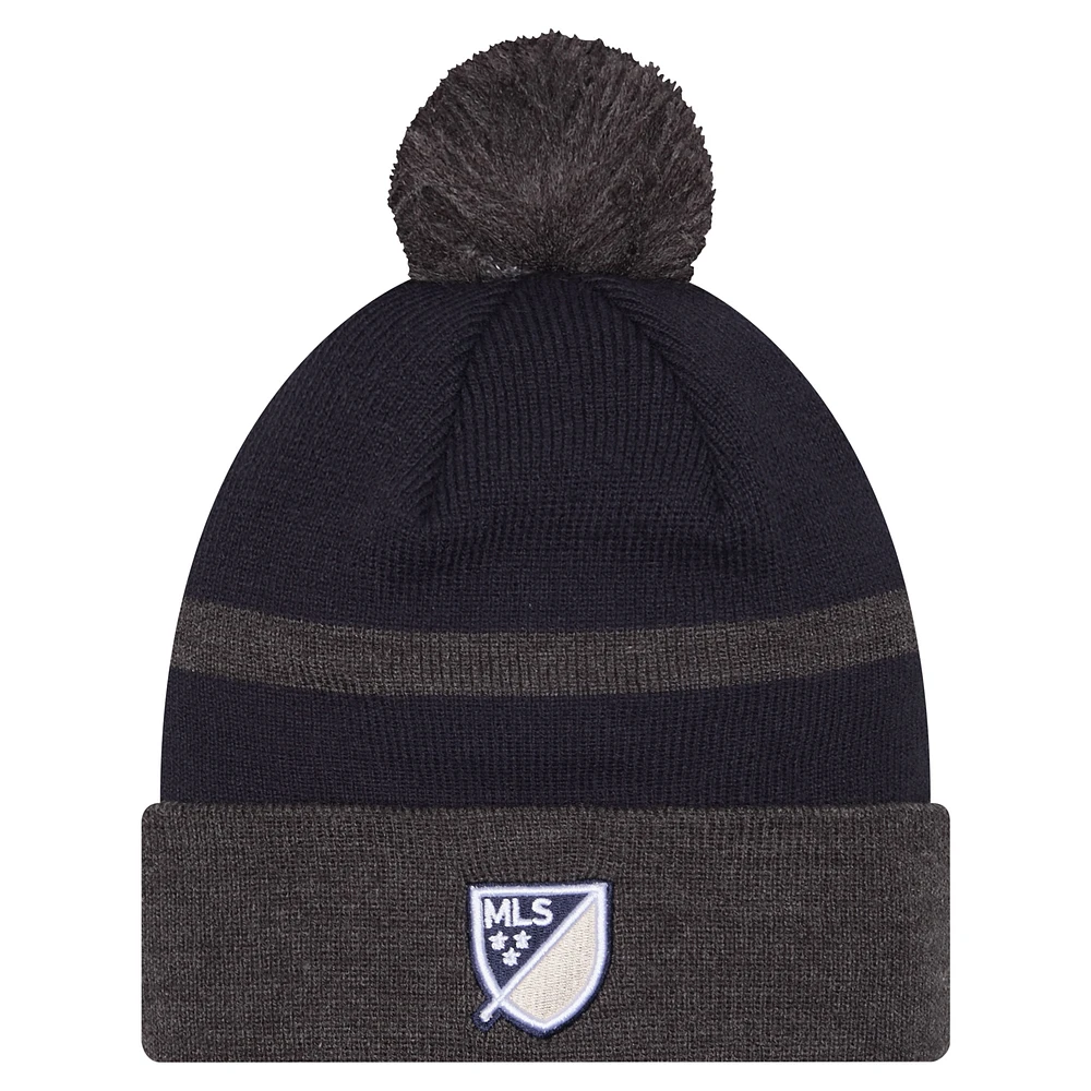  New Era  Navy Philadelphia Union 2025 Kickoff Cuffed Knit Hat with Pom