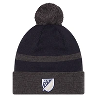  New Era  Navy Philadelphia Union 2025 Kickoff Cuffed Knit Hat with Pom
