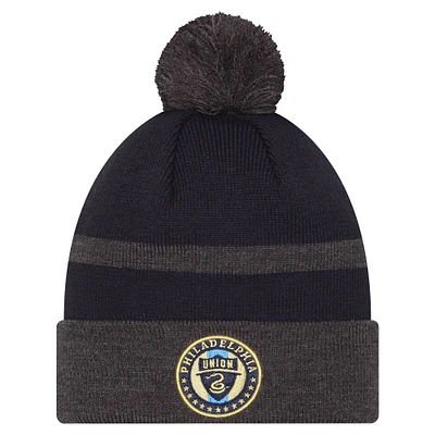 New Era  Navy Philadelphia Union 2025 Kickoff Cuffed Knit Hat with Pom