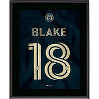 Plaque sublimée numéro 18 de style maillot de l'Union de Philadelphie d'Andre Blake 10,5" x 13"
