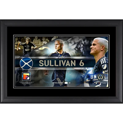 Cavan Sullivan Philadelphia Union Framed 10" x 18" Collage with a Piece of Match-Used Ball and Net from MLS Debut - Limited Edition of 85