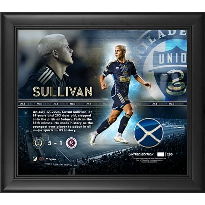 Cavan Sullivan Philadelphia Union Framed 15" x 17" Collage with a Piece of Match-Used Net from MLS Debut - Limited Edition of 250