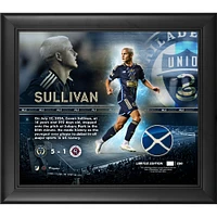 Cavan Sullivan Philadelphia Union Framed 15" x 17" Collage with a Piece of Match-Used Net from MLS Debut - Limited Edition of 250