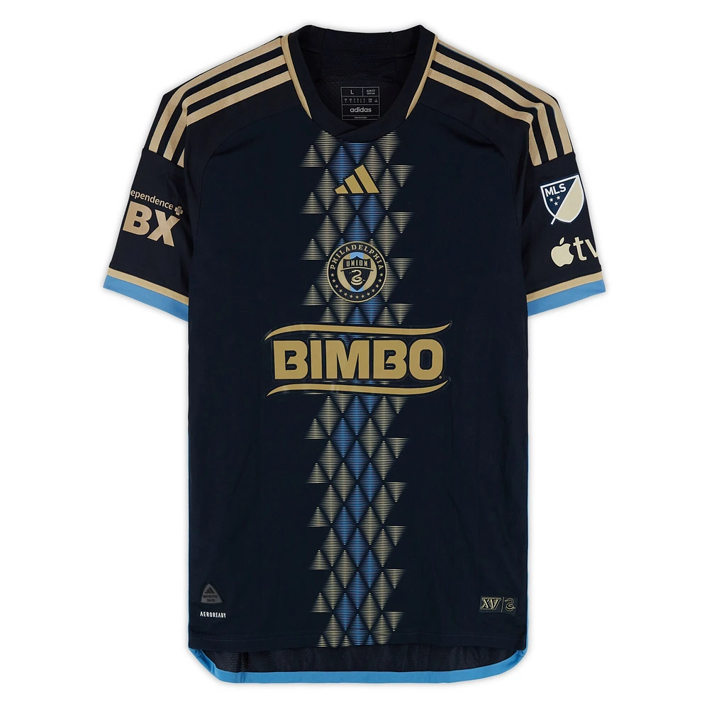 Maillot adidas bleu marine dédicacé par Jack Elliott du Philadelphia Union (n° 3) pour la saison 2024 de la MLS - Taille L