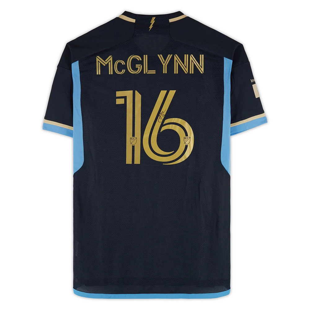 Jack McGlynn Philadelphia Union Autographed Match-Used #16 Navy adidas Jersey from the 2024 MLS Season - Size M