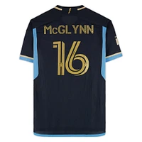 Jack McGlynn Philadelphia Union Autographed Match-Used #16 Navy adidas Jersey from the 2024 MLS Season - Size M