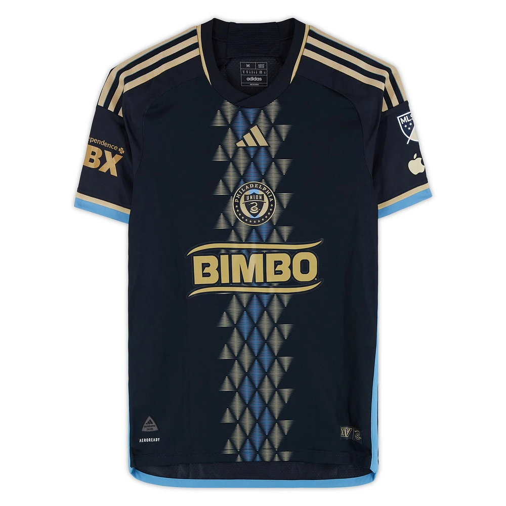 Jack McGlynn Philadelphia Union Autographed Match-Used #16 Navy adidas Jersey from the 2024 MLS Season - Size M