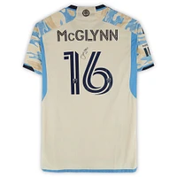 Maillot adidas beige dédicacé par Jack McGlynn du Philadelphia Union n° 16, porté lors de la saison 2024 de la MLS - Taille M