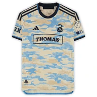 Maillot adidas beige dédicacé par Jack McGlynn du Philadelphia Union n° 16, porté lors de la saison 2024 de la MLS - Taille M