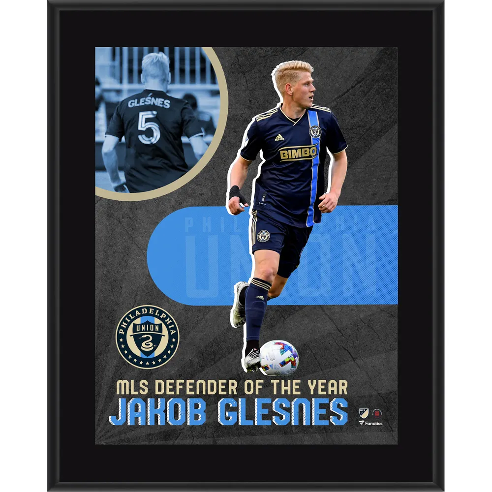 Lids Jakob Glesnes Philadelphia Union Fanatics Authentic 10.5 x 13 2022  MLS Season Defender of the Year Award Sublimated Plaque