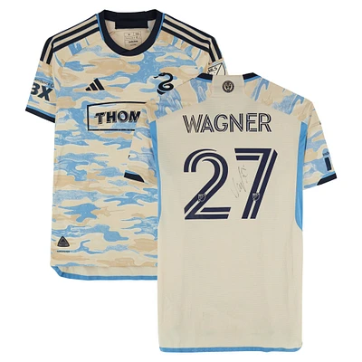 Kai Wagner Philadelphia Union Autographed Match-Used #27 Tan adidas Jersey from the 2024 MLS Season - Size M
