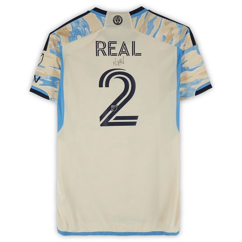 Matthew Real Philadelphia Union Autographed Match-Used #2 Tan Jersey from the 2023 MLS Season