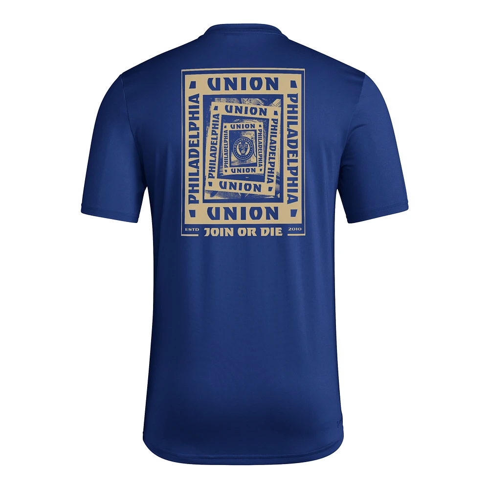 Men's adidas Navy Philadelphia Union AEROREADY Local Wrap T-Shirt