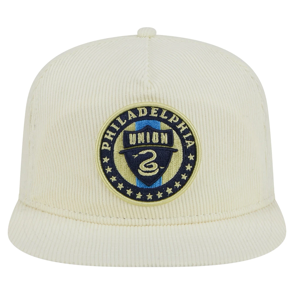Men's New Era  Cream Philadelphia Union 2025 Kickoff Snapback Golfer Hat