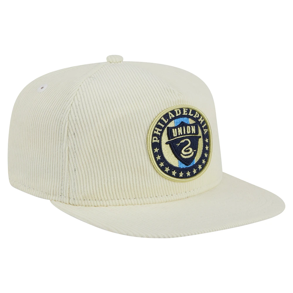 Men's New Era  Cream Philadelphia Union 2025 Kickoff Snapback Golfer Hat