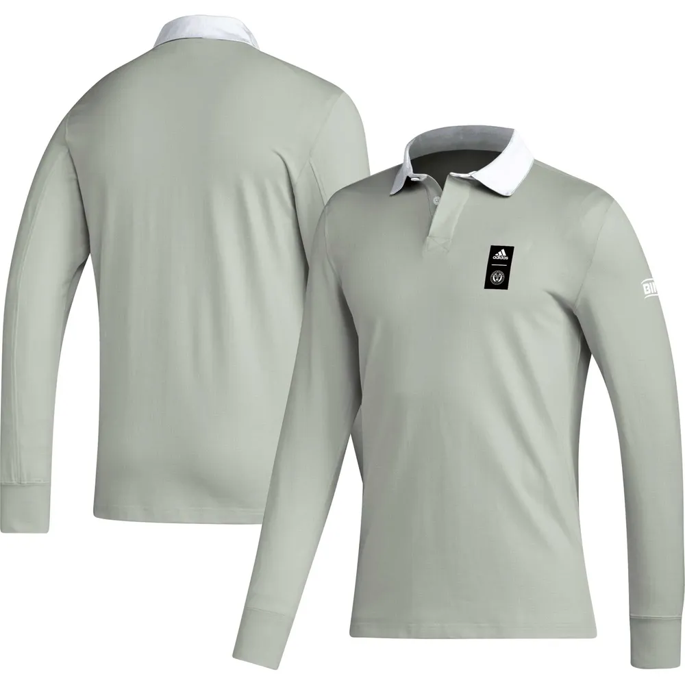 Polo à manches longues adidas 2023 Player gris Philadelphia Union Travel pour hommes