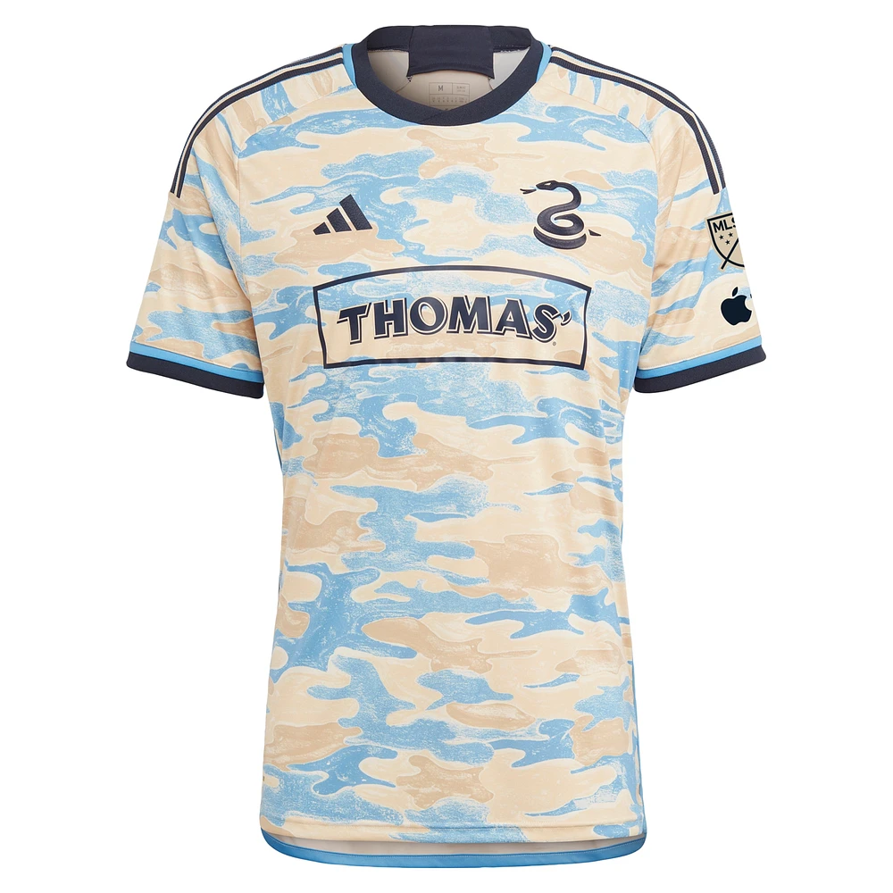 Men's adidas Alejandro Bedoya Tan Philadelphia Union 2023 For Philly Authentic Jersey