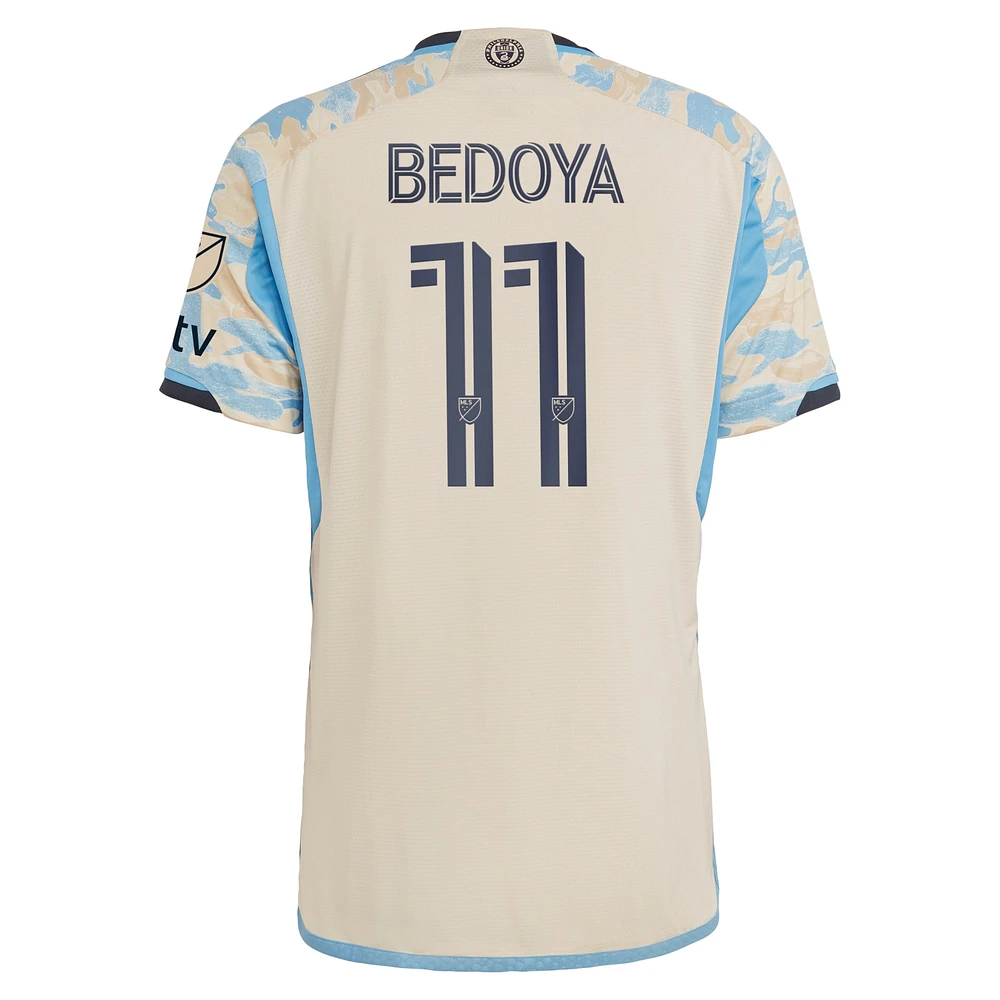 Men's adidas Alejandro Bedoya Tan Philadelphia Union 2023 For Philly Authentic Jersey