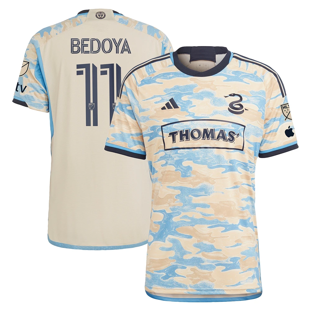 Men's adidas Alejandro Bedoya Tan Philadelphia Union 2023 For Philly Authentic Jersey