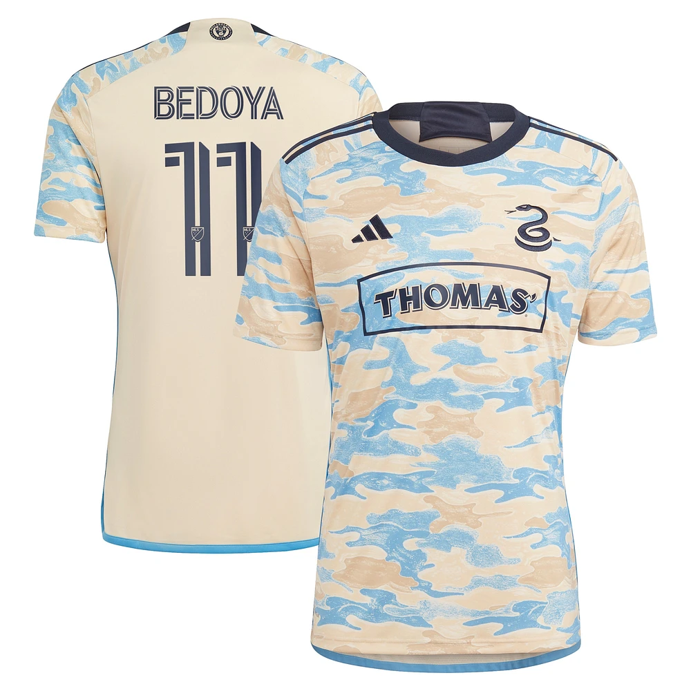 Men's adidas Alejandro Bedoya Tan Philadelphia Union 2023 For Philly Replica Jersey