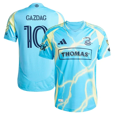 Maillot de joueur authentique adidas Daniel Gazdag Blue Philadelphia Union 2025 The Voltage Kit pour homme