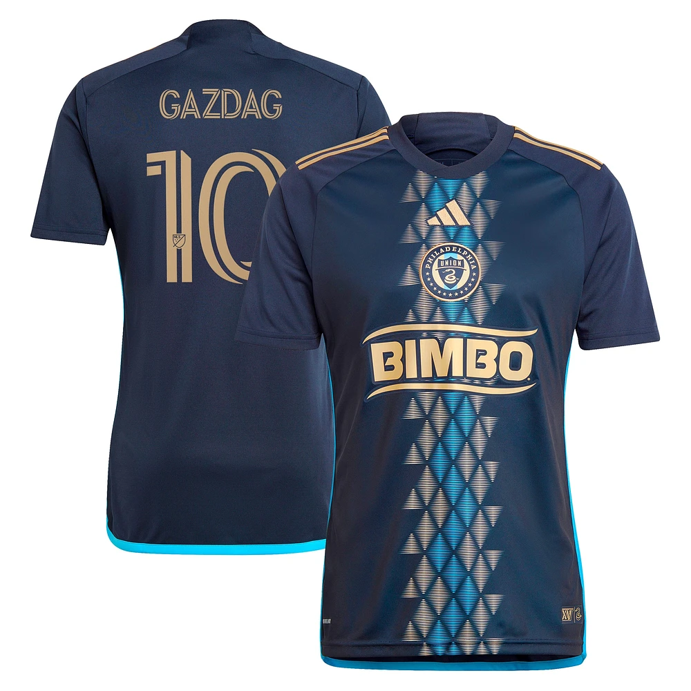 Men's adidas Daniel Gazdag Navy Philadelphia Union 2024 The XV Kit Replica Player Jersey