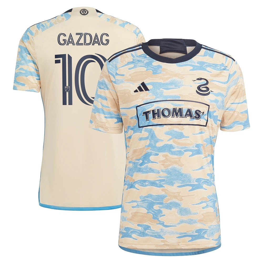 Maillot Philadelphia Union 2023 For Philly adidas Daniel Gazdag Tan pour homme