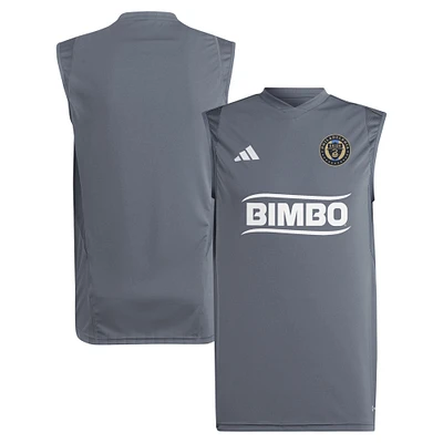 Maillot d'entraînement sans manches adidas Philadelphia Union 2024 pour homme, gris