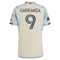 Maillot de joueur secondaire authentique Julian Carranza Tan Philadelphia Union 2024 adidas pour hommes