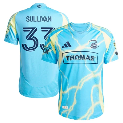 Maillot de joueur authentique adidas Quinn Sullivan Blue Philadelphia Union 2025 The Voltage Kit pour homme