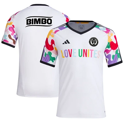 Haut d'avant-match adidas Philadelphia Union 2023 Pride pour homme, blanc