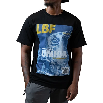 T-shirt noir Live Breathe Futbol x Philadelphia Union Magazine pour hommes